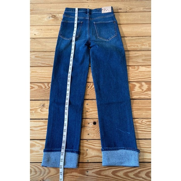 NEW Serra Retreat Roll Cuff Straight Leg Jeans Size 00 Women’s Blue - Picture 6 of 9